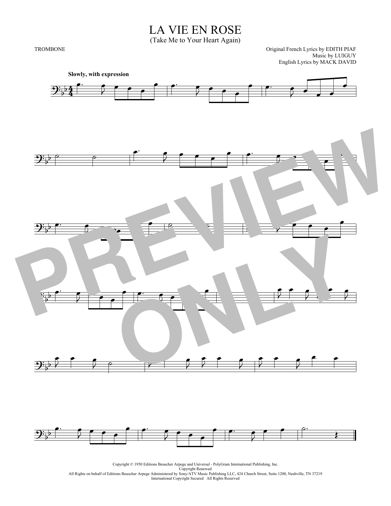 Product gallery: Page 1 of 1 La Vie En Rose (Take Me To Your Heart Again), Edith Piaf
