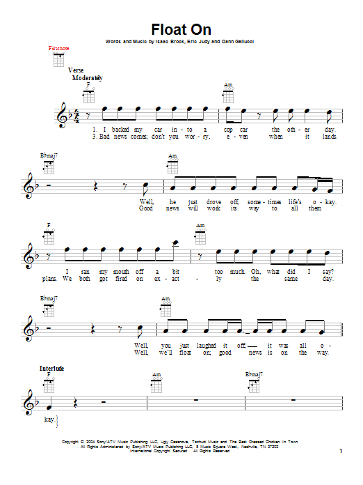 Product gallery: Page 1 of 1 Float On, Modest Mouse