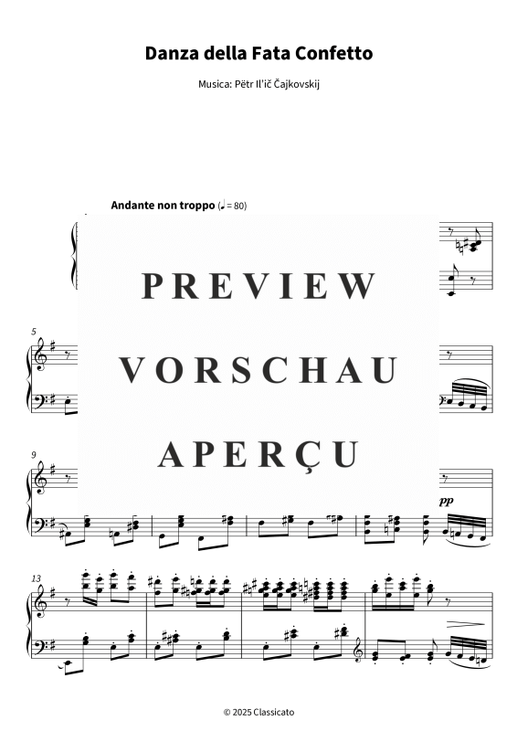 Product gallery: Page 5 of 8 Danza della Fata Confetto - Dal balletto Lo Schiaccianoci, , Piano solo