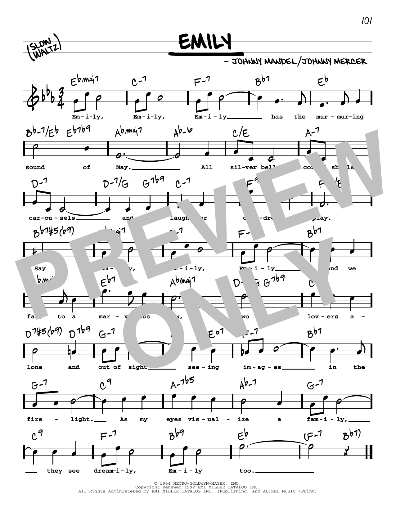Produktbild zu: Emily (High Voice) (from The Americanization of Emily)