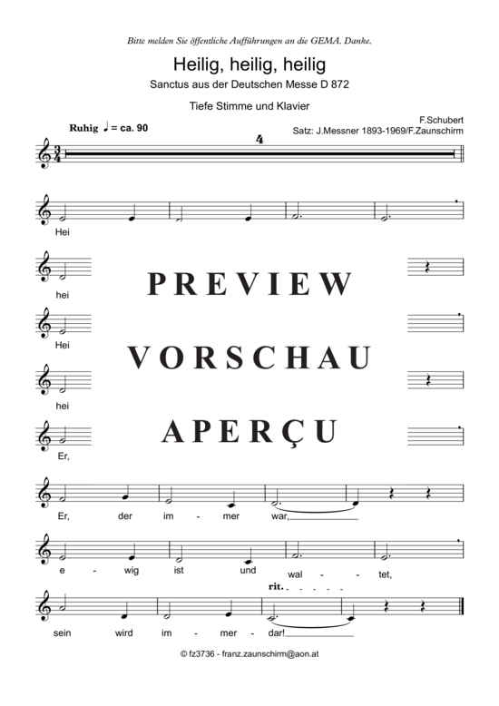 Product picture to: Zum Sanctus (Heilig, heilig) Franz Schubert