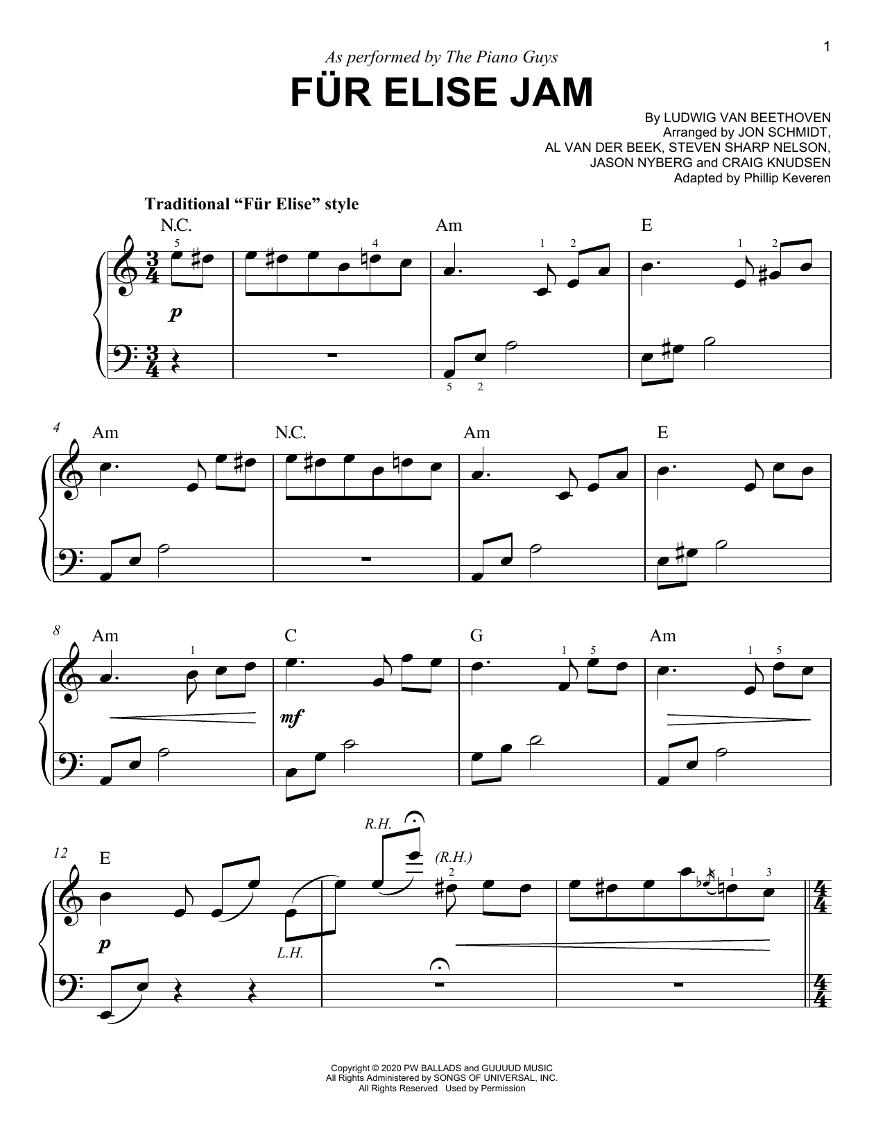 Product picture to: Fur Elise Jam (arr. Phillip Keveren)