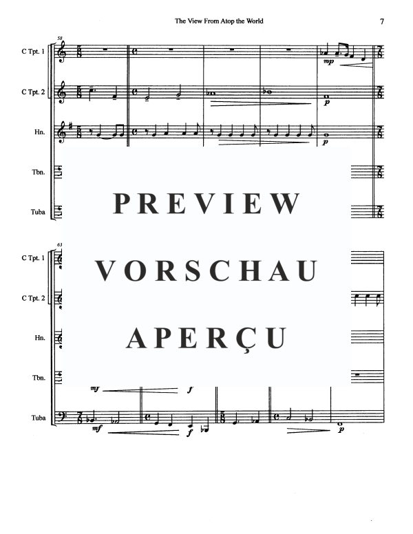 Produktgalerie: Seite 10 von 11 The View From Atop the World, , Blechbläserquintett
