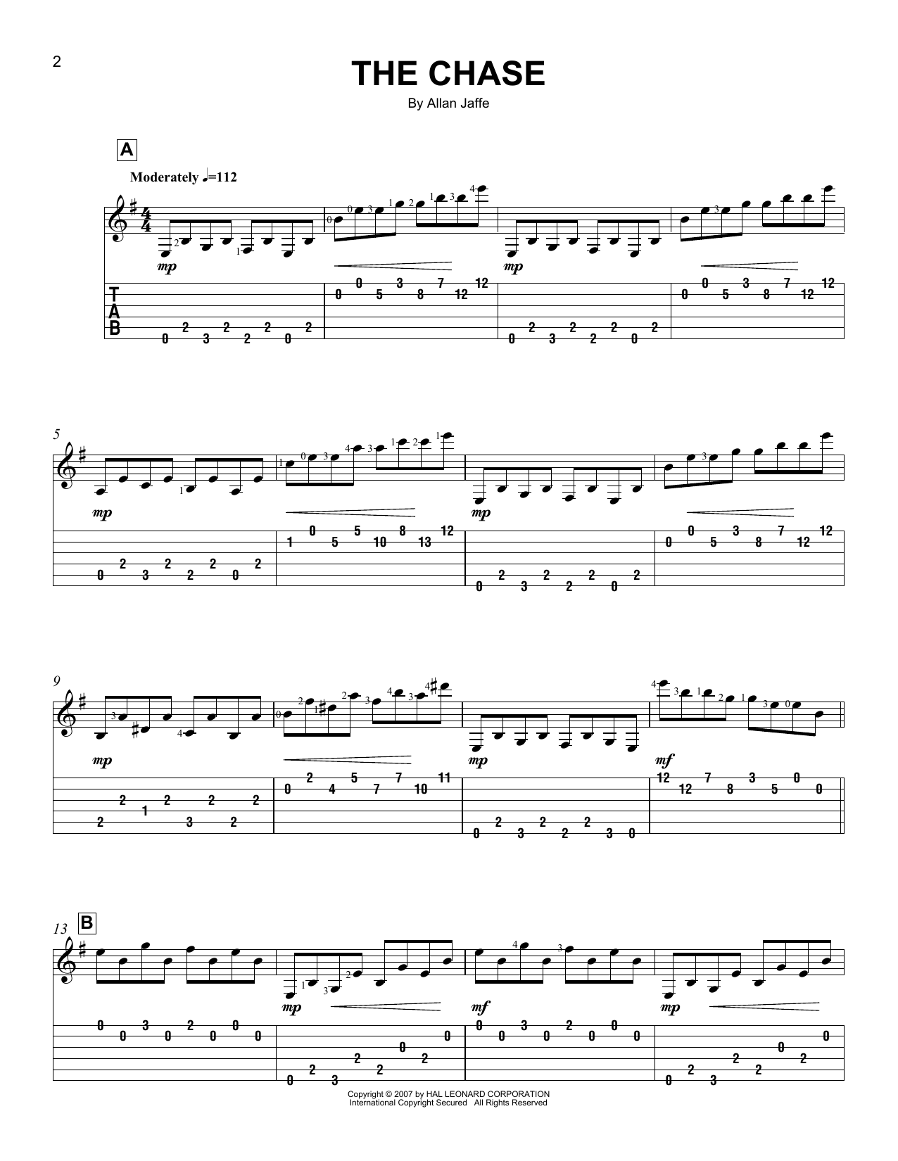 Produktgalerie: Seite 1 von 1 The Chase, Allan Jaffe, Gitarre