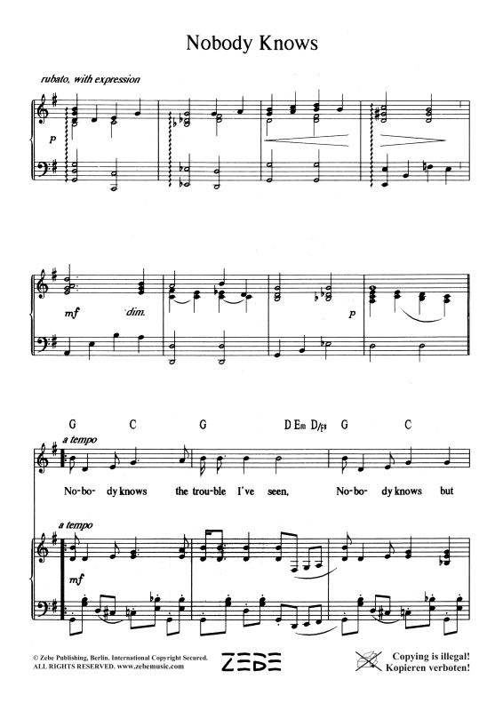 gallery: Nobody Knows, , Gesang und Klavier