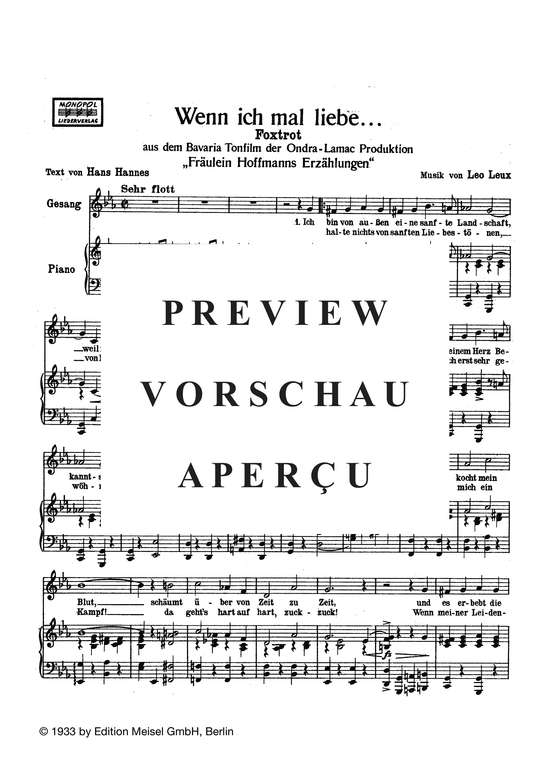 Produktgalerie: Seite 3 von 3 Wenn ich mal liebe, , Klavier und Gesang