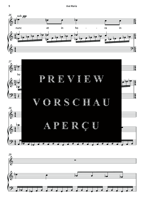 Produktgalerie: Seite 11 von 11 Impressionen nach Ave Maria, , Gesang und Klavier