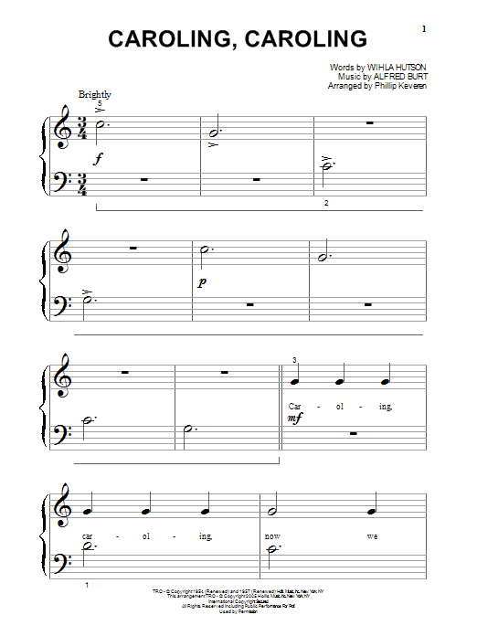 Produktgalerie: Seite 1 von 1 Caroling, Caroling (arr. Phillip Keveren), Nat King Cole, Klavier