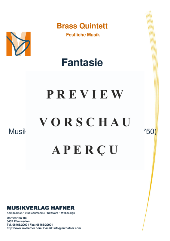 Produktgalerie: Seite 2 von 11 Fantasie, , (Blechbläser Quintett)