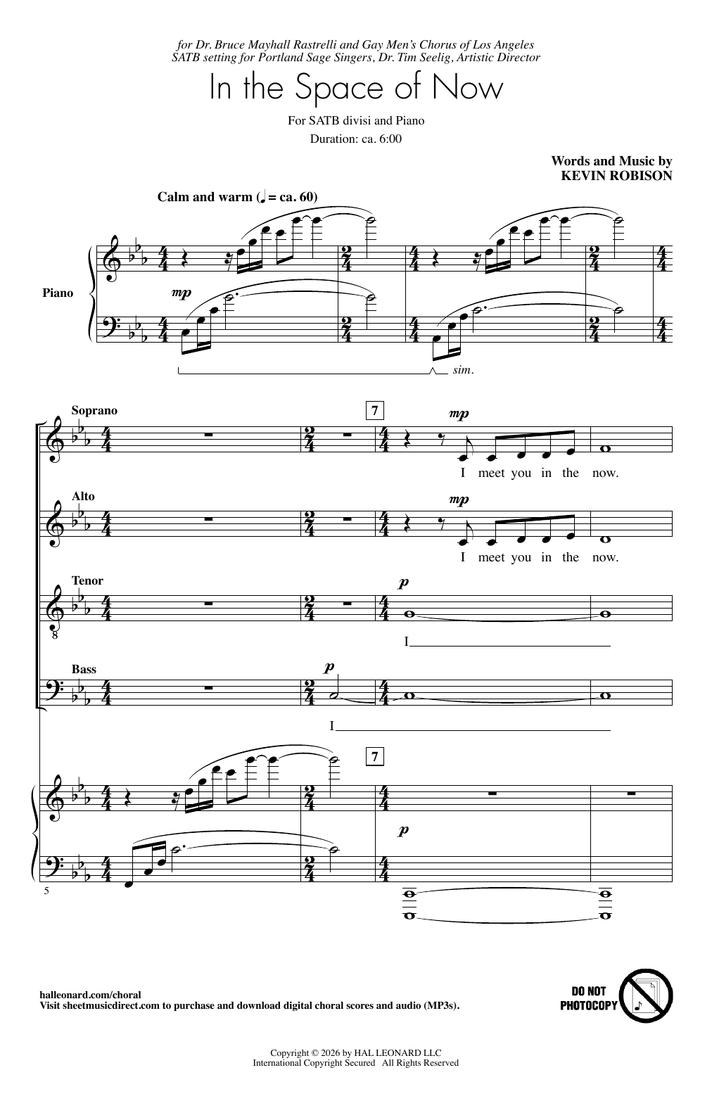 Produktgalerie: Seite 1 von 1 In The Space Of Now, Kevin Robison, Chor