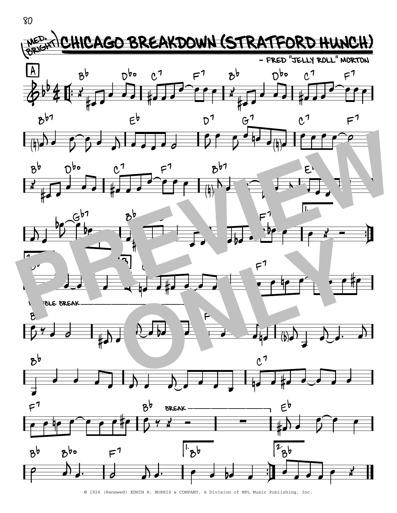 Produktbild zu: Chicago Breakdown (Stratford Hunch) (arr. Robert Rawlins)