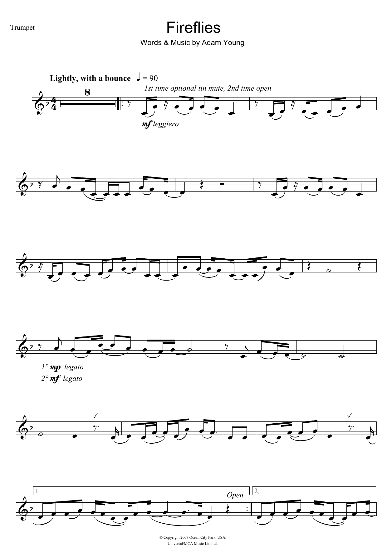 Produktgalerie: Seite 1 von 1 Fireflies, Owl City, Trompete