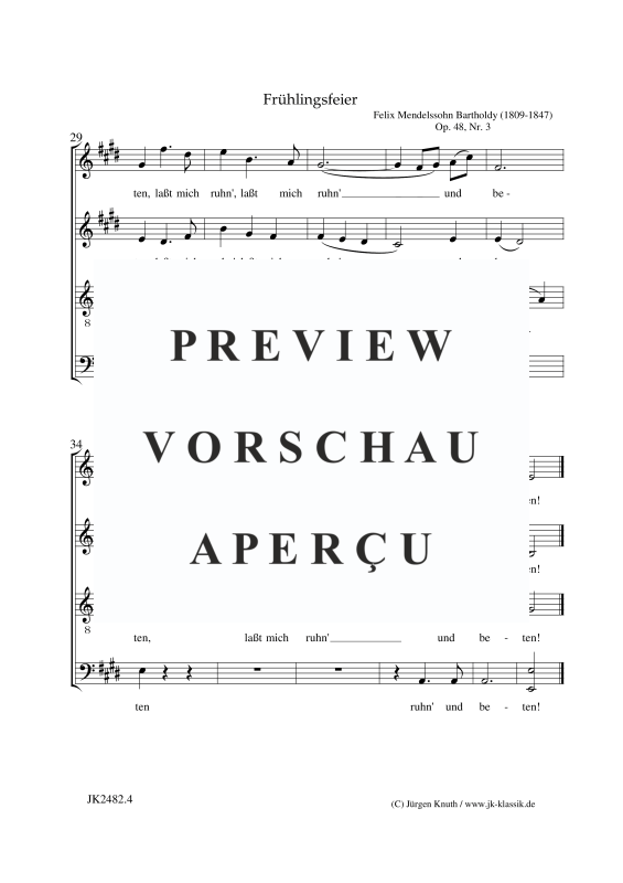 gallery: Frühlingsfeier op.48 Nr.3, , Gemischter Chor