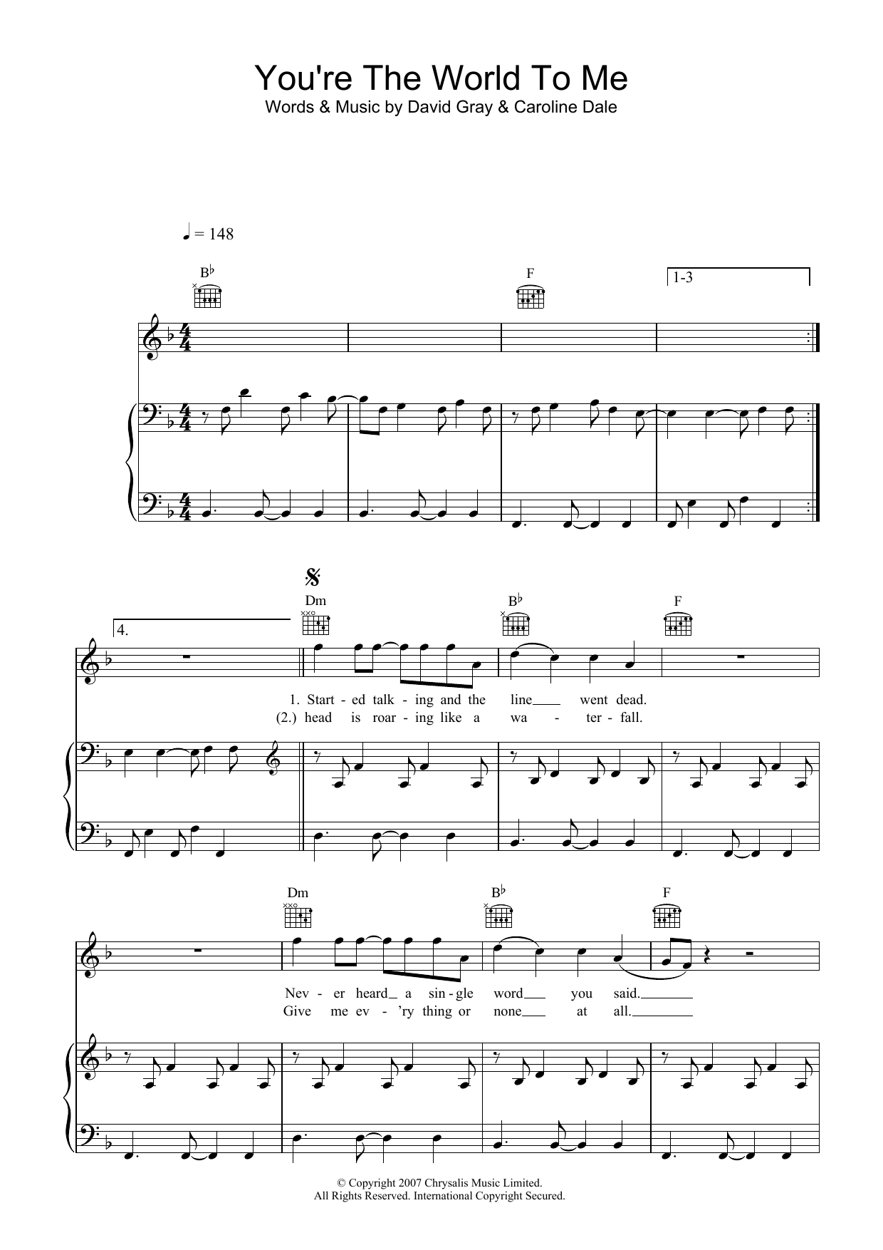 Produktgalerie: Seite 1 von 1 You're The World To Me, David Gray, Gesang, Gitarre, Klavier
