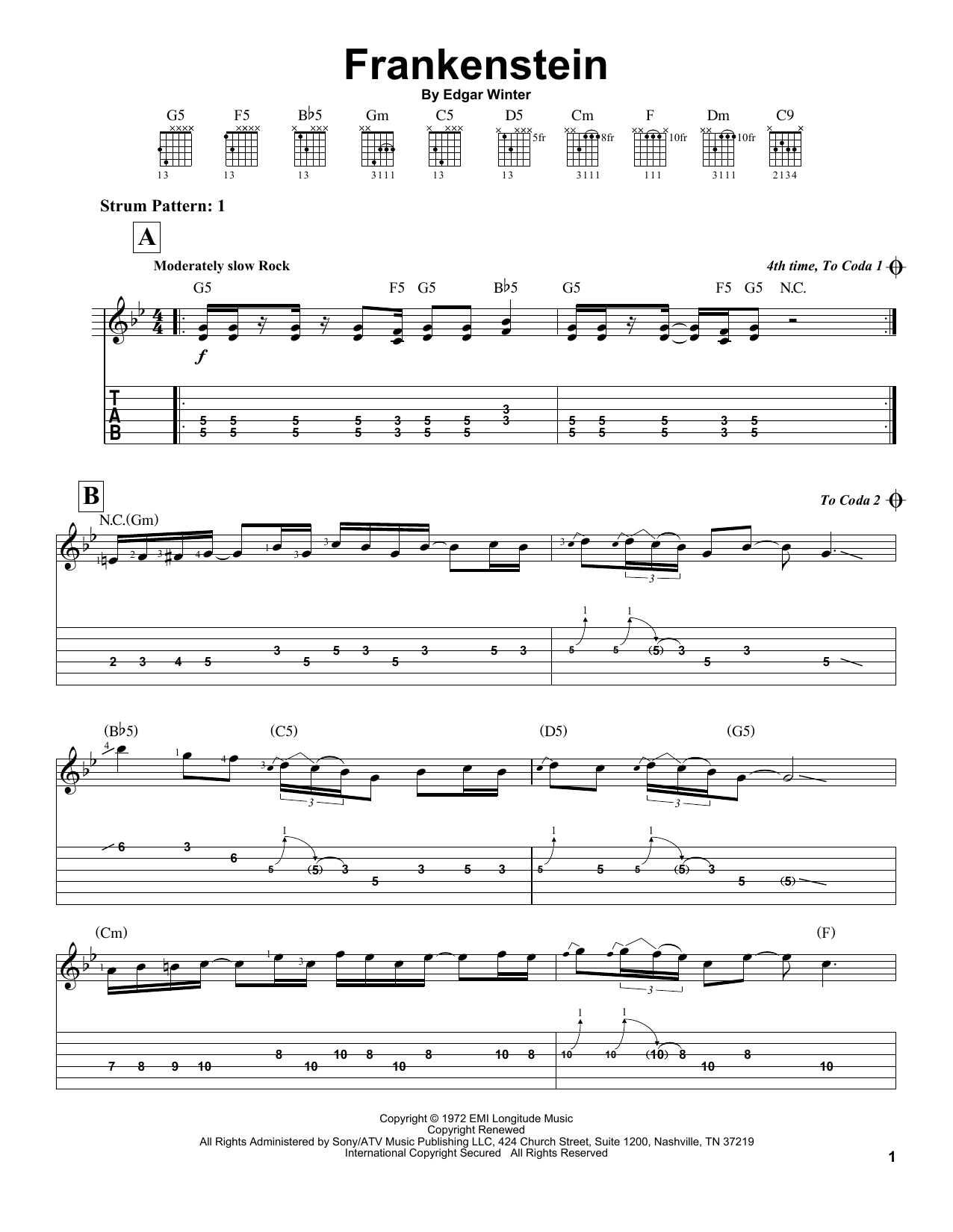 Produktgalerie: Seite 1 von 1 Frankenstein, Edgar Winter Group, Gitarre