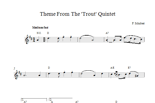 Produktbild zu: Theme From Trout Quintet