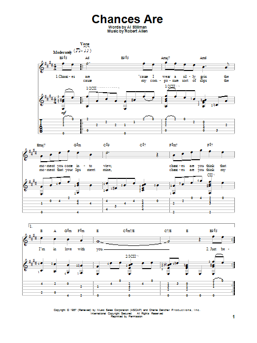 Product picture to:  Chances Are - Johnny Mathis