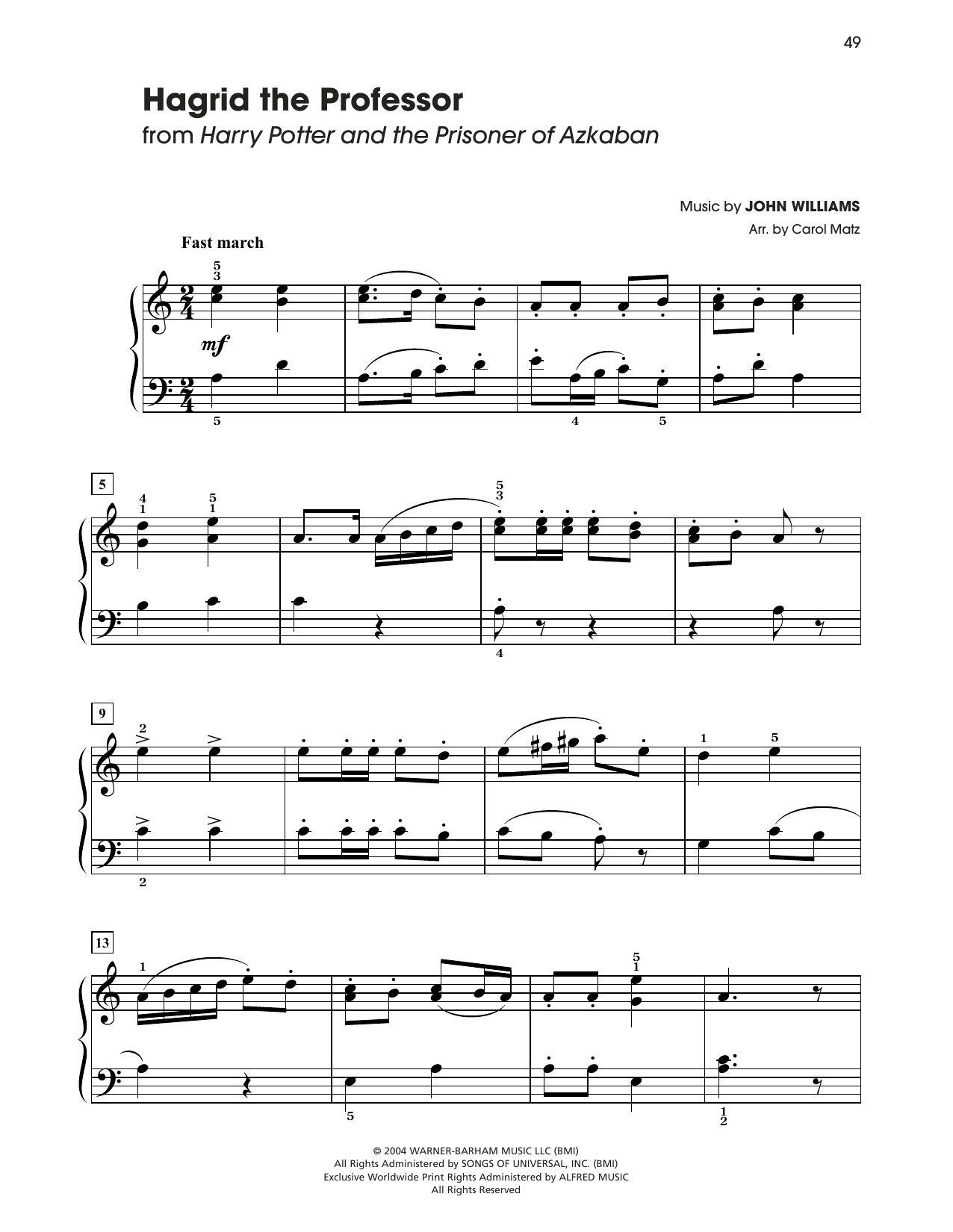 Product picture to: Hagrid The Professor (from Harry Potter) (arr. Carol Matz)