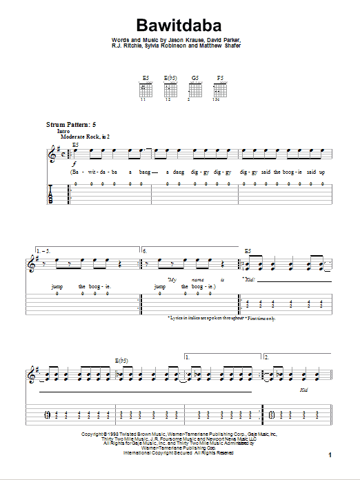 Produktgalerie: Seite 1 von 1 Bawitdaba, Kid Rock, Gitarre