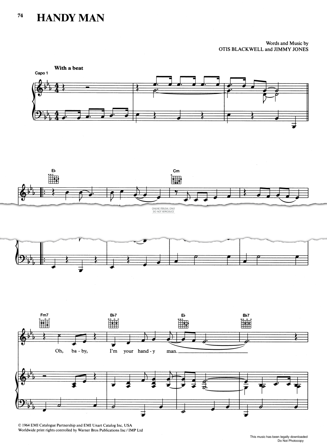 Produktgalerie: Seite 1 von 1 Handy Man, Jimmy Jones, Gesang, Gitarre, Klavier