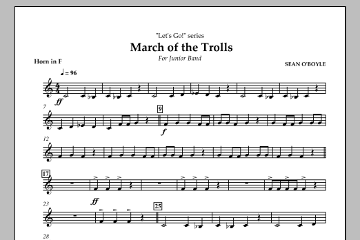 Produktbild zu:  March of the Trolls - Horn in F - 