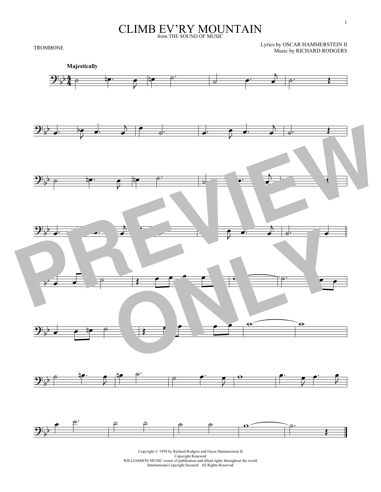Product gallery: Page 1 of 1 Climb Ev'ry Mountain (from The Sound of Music), Rodgers & Hammerstein