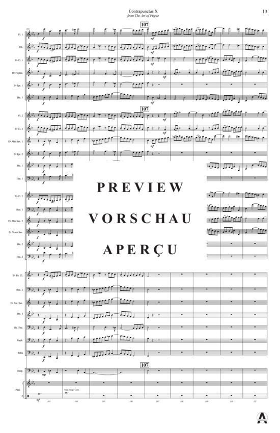 Produktgalerie: Seite 16 von 17 Contrapunctus 10 aus Kunst der Fuge , , (Concert Band)