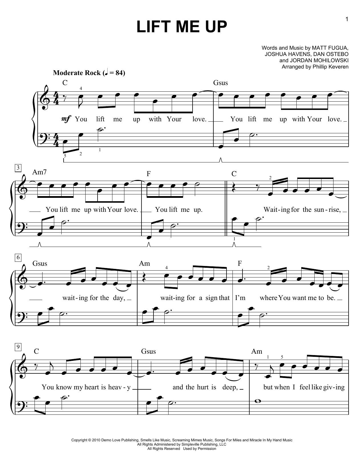 Produktbild zu: Lift Me Up (arr. Phillip Keveren)