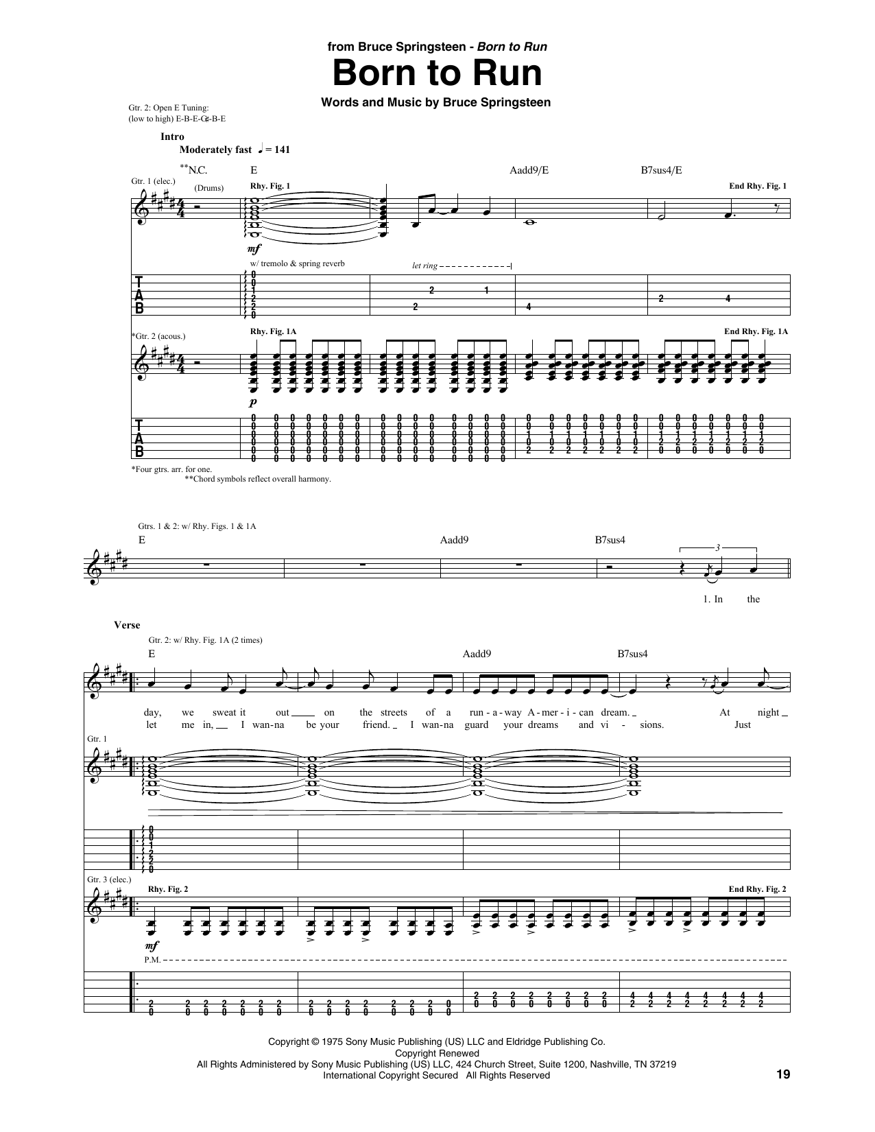 Produktgalerie: Seite 1 von 1 Born To Run, Bruce Springsteen, Gitarre