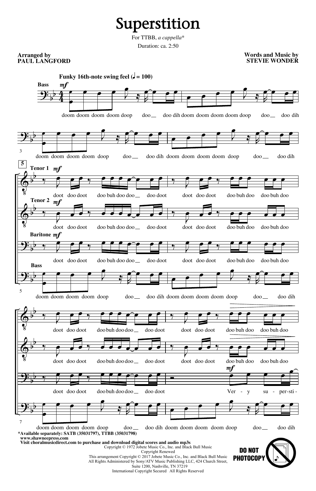 Produktbild zu: Superstition (arr. Paul Langford)