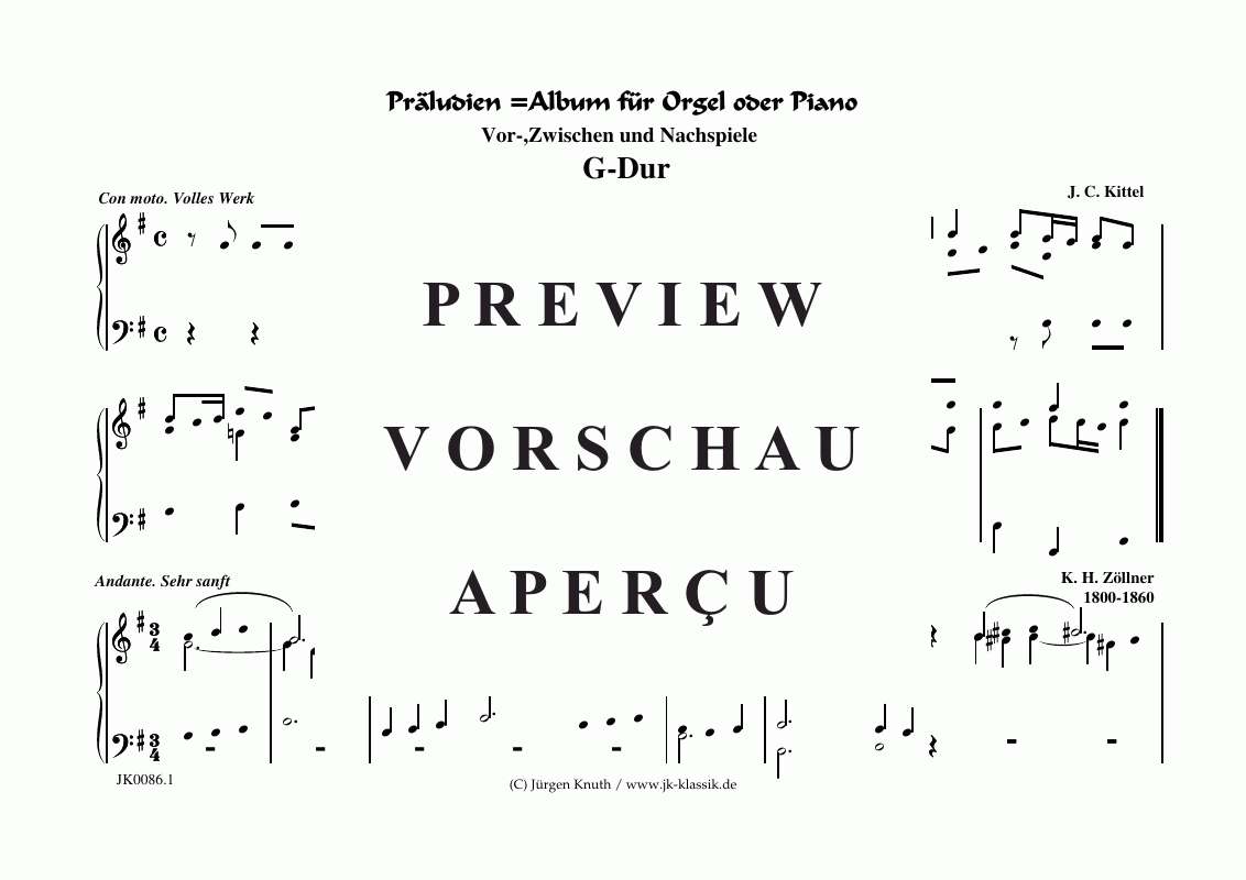 Product gallery: Page 2 of 11 Präludien G-Dur , , (organ/piano solo)