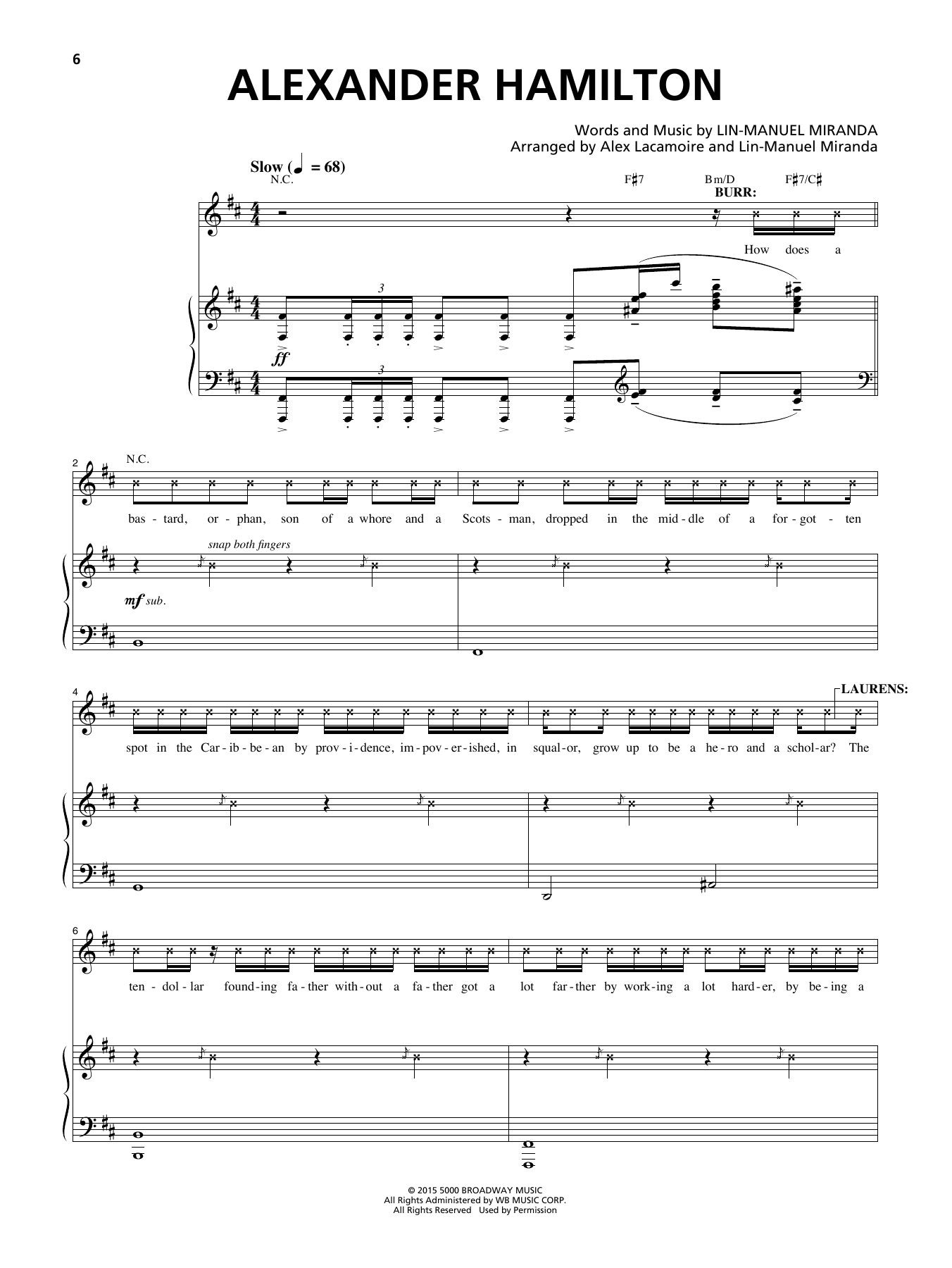 Produktbild zu: Alexander Hamilton (from Hamilton)