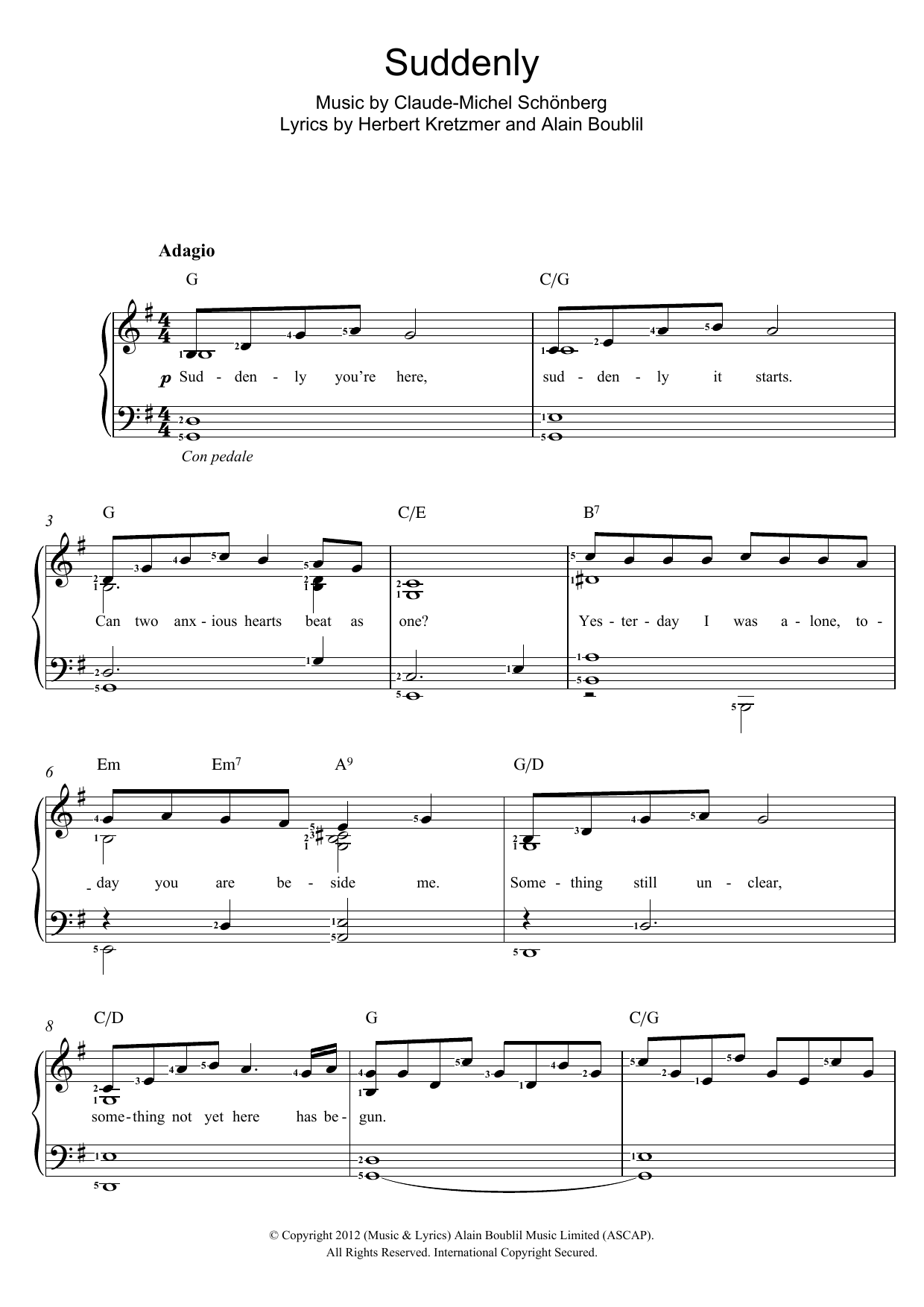 Produktbild zu: Suddenly (from Les Miserables The Movie)