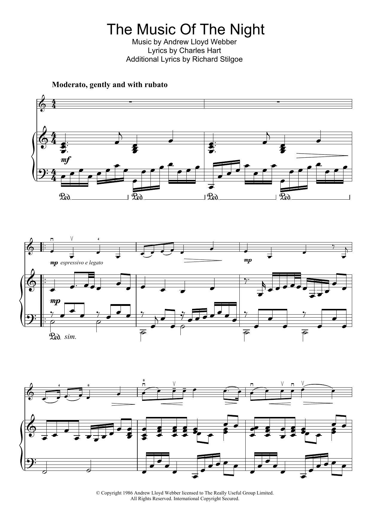 Product gallery: Page 1 of 1 The Music Of The Night (from The Phantom Of The Opera), Andrew Lloyd Webber