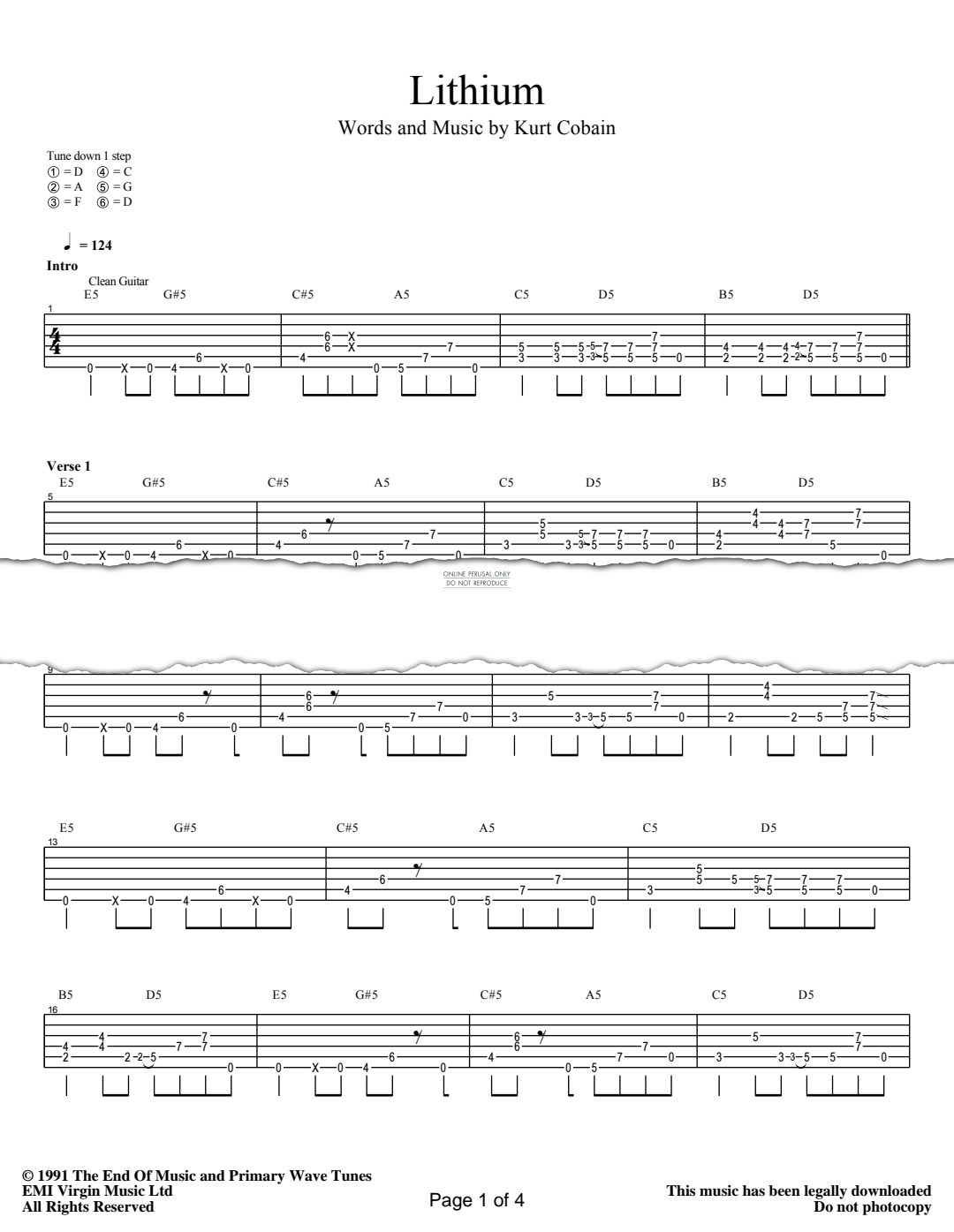 Product gallery: Page 1 of 1 Lithium, Nirvana