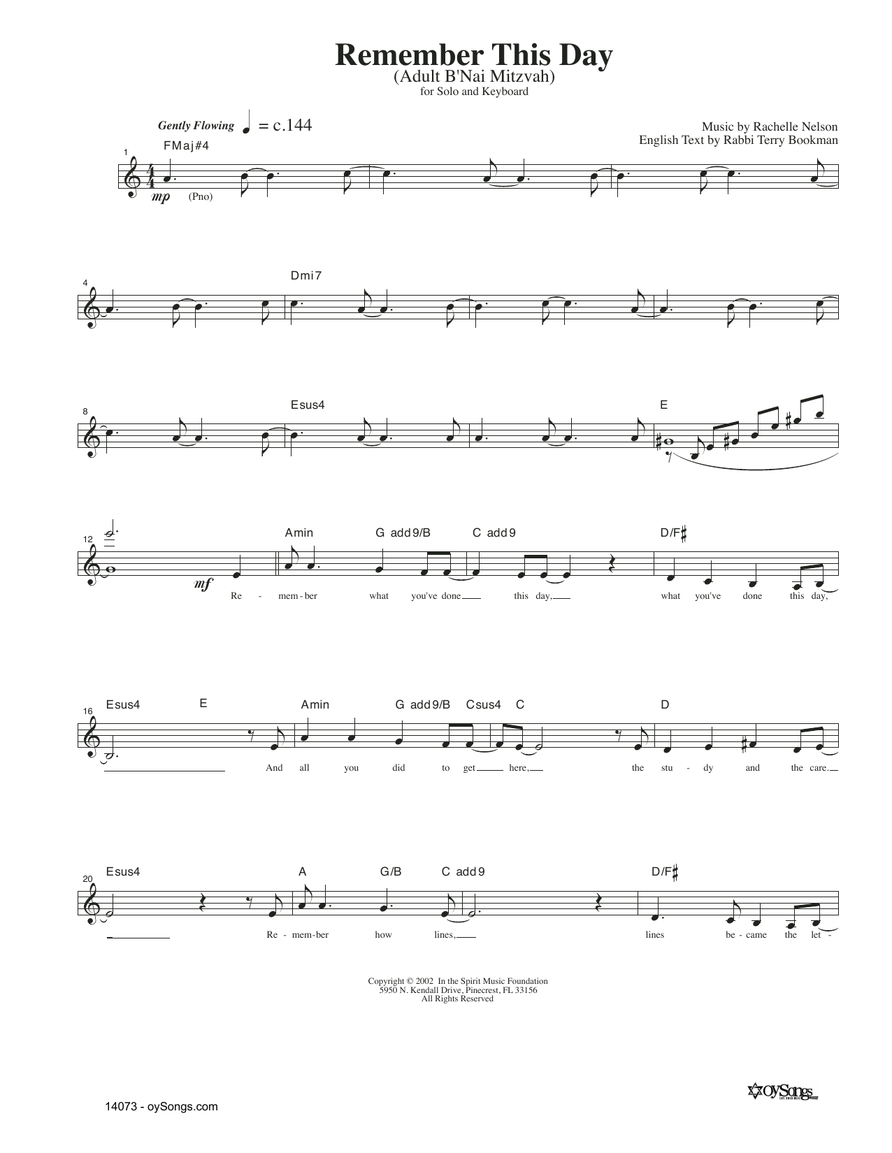 Produktgalerie: Seite 1 von 1 Remember This Day, Rachelle Nelson, Melodieinstrument