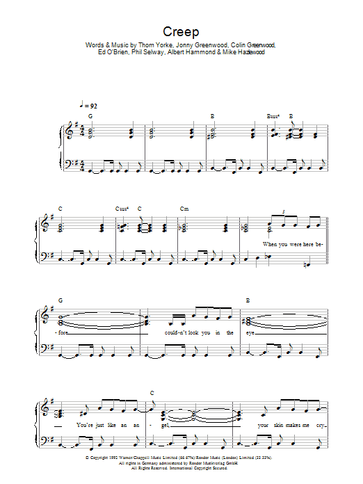 Produktbild zu:  Creep - Radiohead