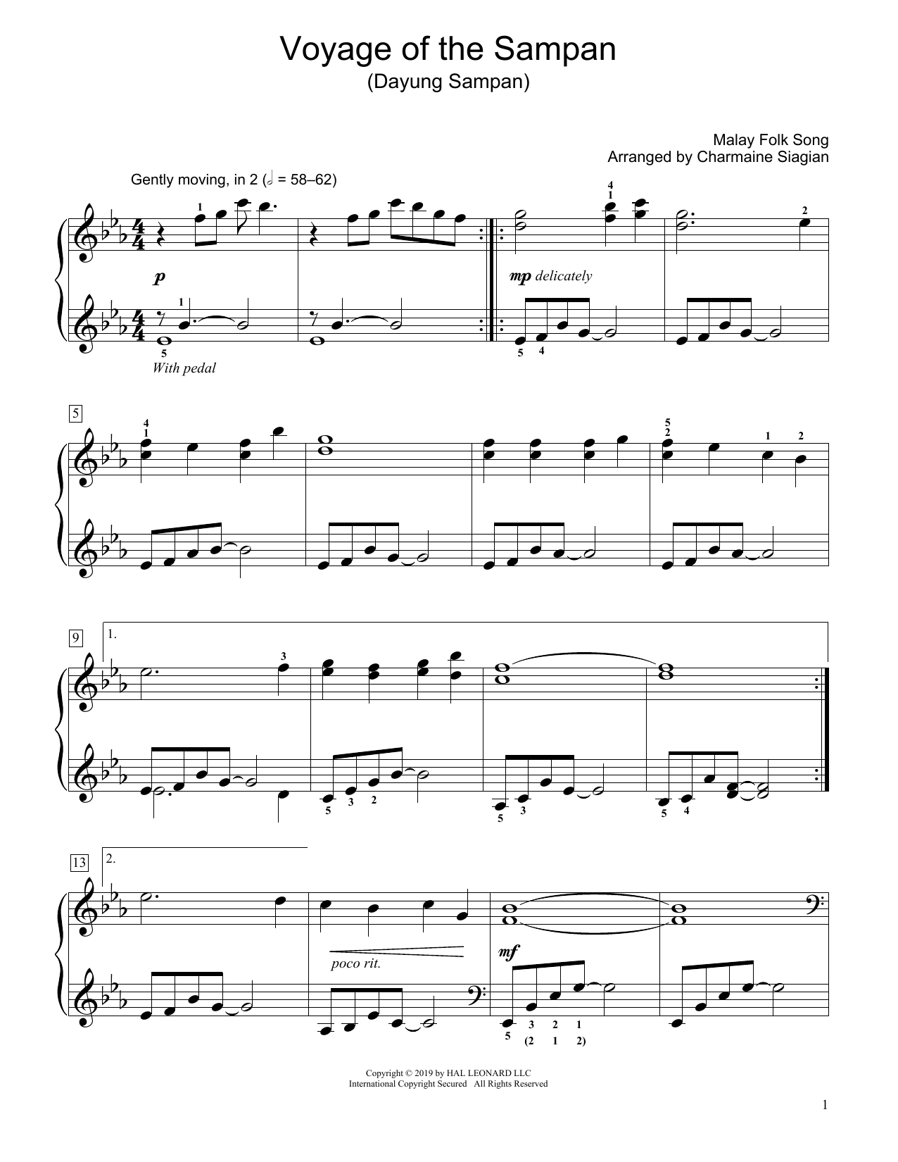 Product picture to: Voyage Of The Sampan (Dayung Sampan) (arr. Charmaine Siagian)