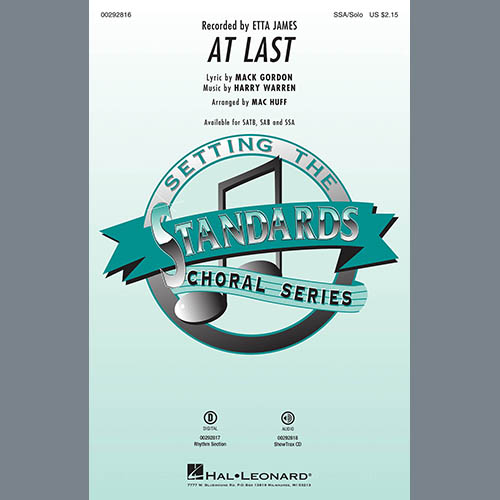 Produktbild zu: At Last (arr. Mac Huff)