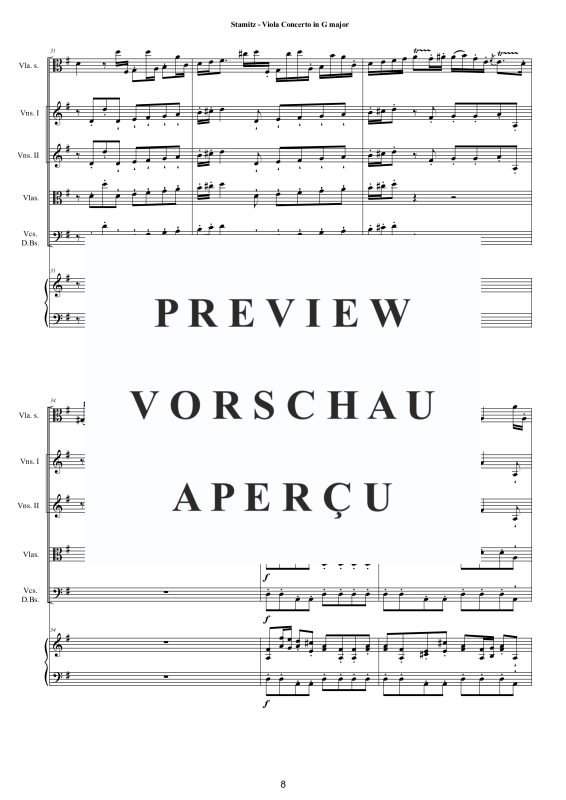 Produktgalerie: Seite 9 von 11 Viola Konzert in G-Dur, , Viola Solo, Streicherensemble und Cembalo BC