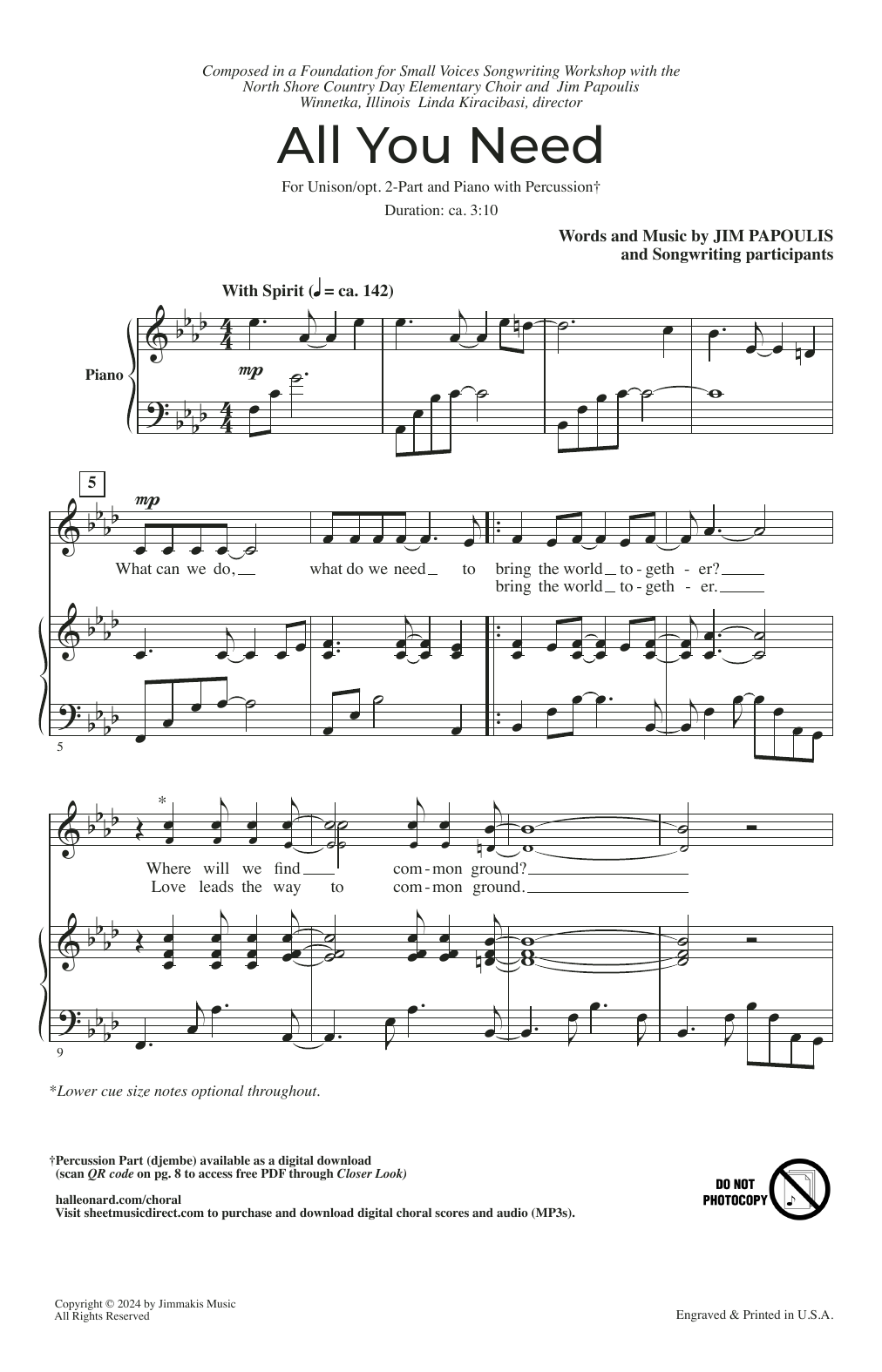 Produktgalerie: Seite 1 von 1 All You Need, Jim Papoulis, Chor
