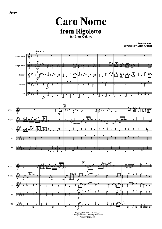 gallery: Caro Nome , , (Blechbläserquintett)
