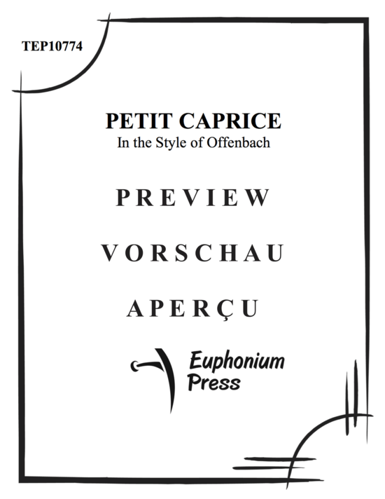 Product gallery: Page 2 of 21 Petit Caprice in the Style of Offenbach , , (Tuba Quartett EETT)