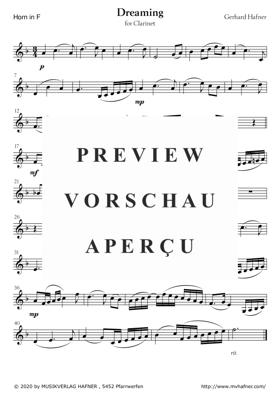 gallery: Dreaming, , (Melodieinstrument und Klavier/Orgel)