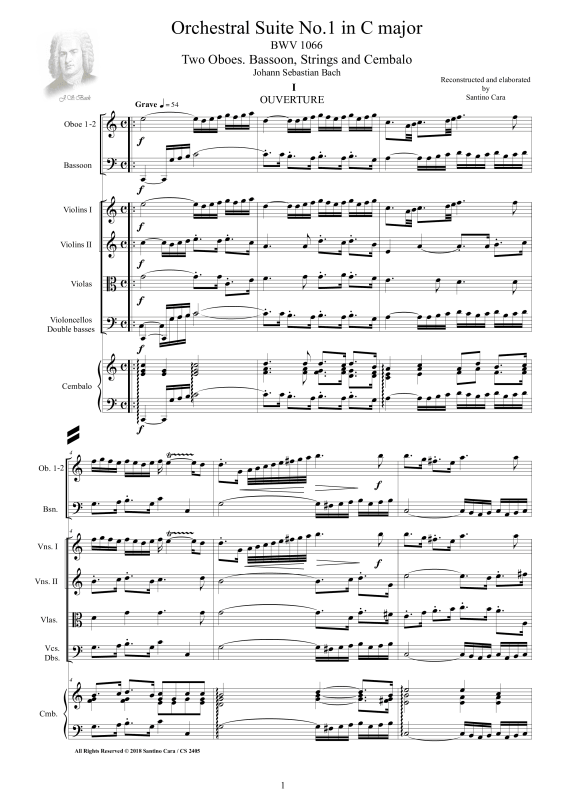 Produktbild zu: Orchester Suite No.1 in C-Dur BWV 1066Johann Sebastian Bach