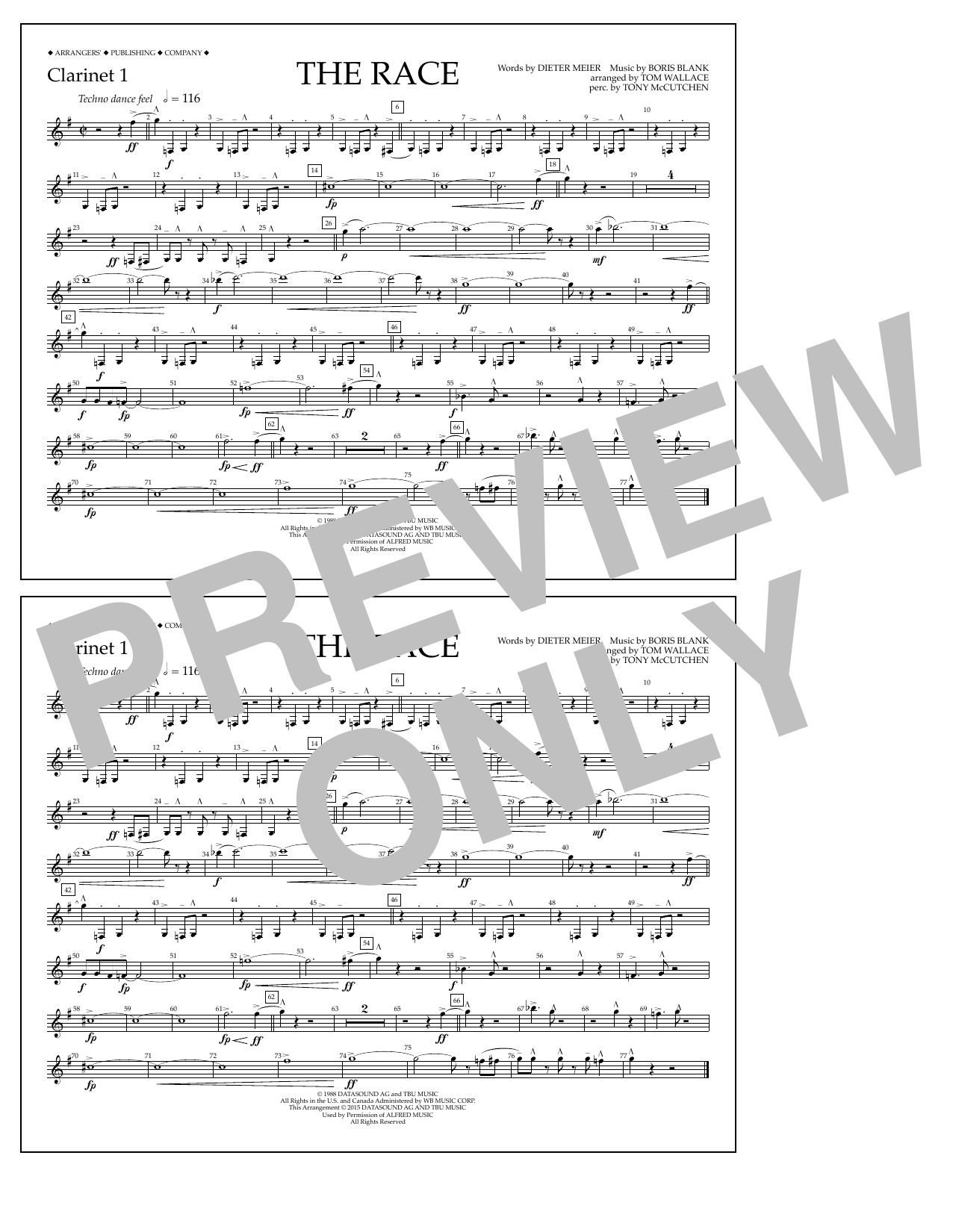 Product picture to: The Race - Clarinet 1