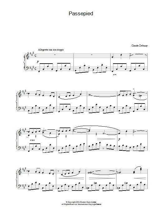Product gallery: Page 1 of 1 Passepied, Claude Debussy