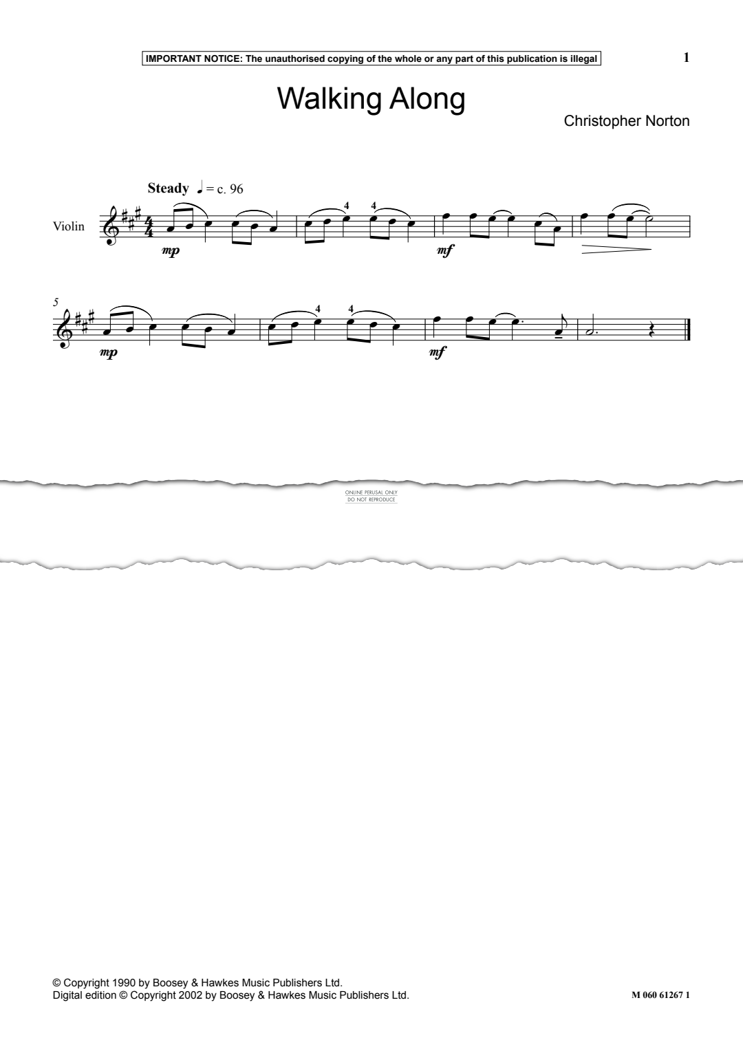 Produktgalerie: Seite 1 von 1 Walking Along, Christopher Norton, Klavier, Violine