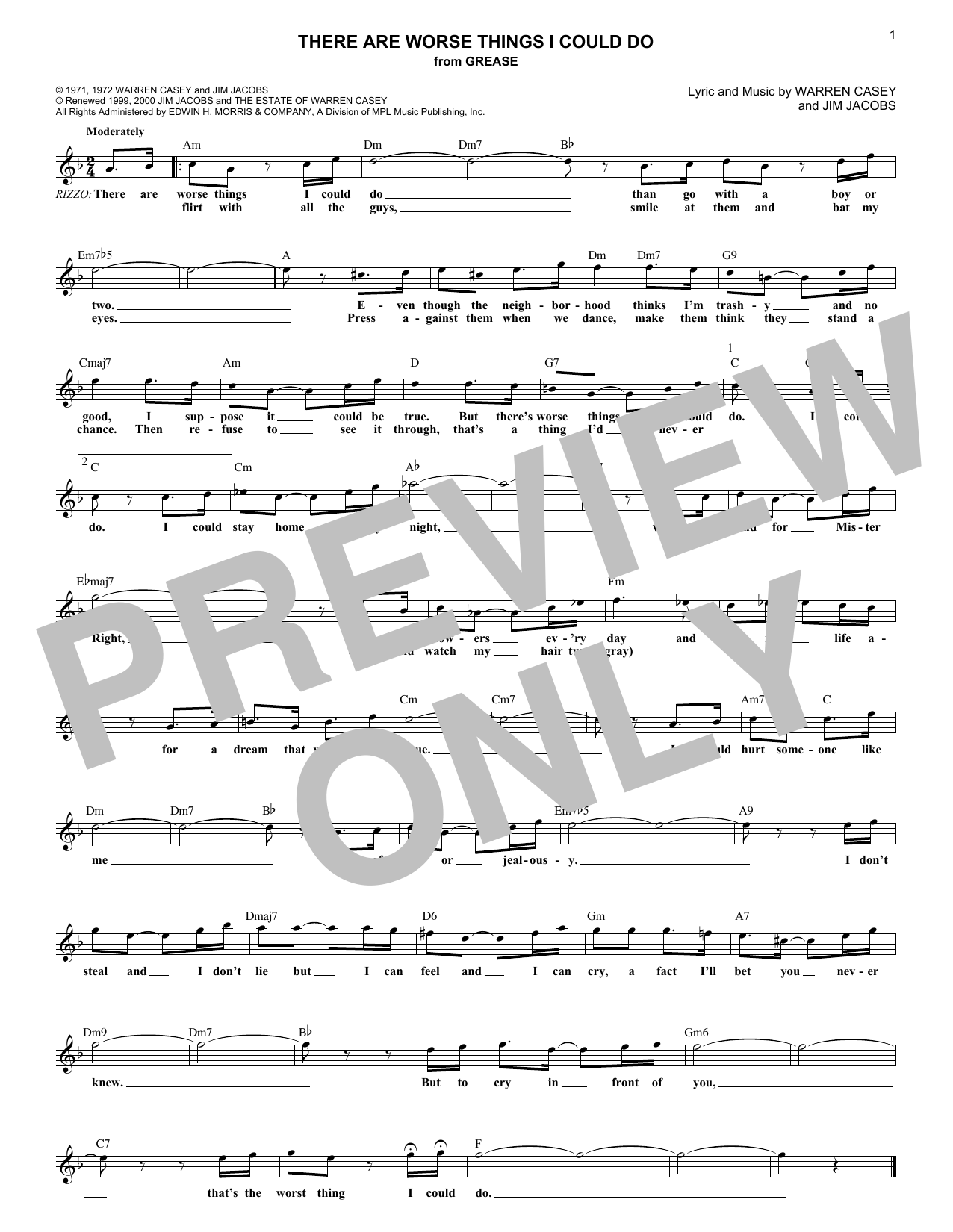 Produktbild zu: There Are Worse Things I Could Do (from Grease)