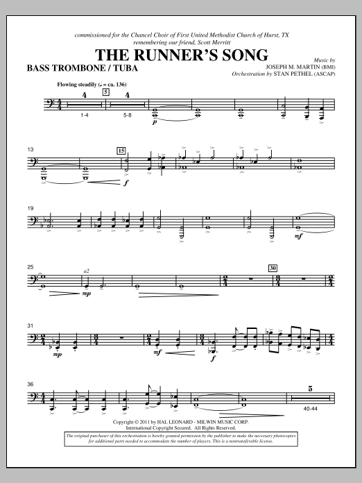 Produktbild zu: The Runner's Song - Bass Trombone/Tuba